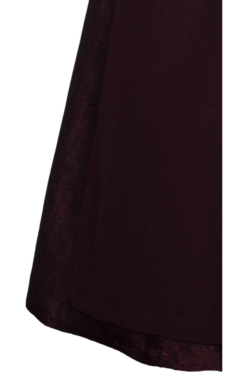 Langes Dirndl gemustert im Ton-in-Ton-Look - bordeaux