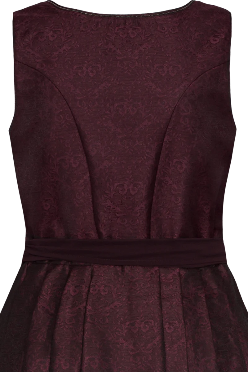Langes Dirndl gemustert im Ton-in-Ton-Look - bordeaux