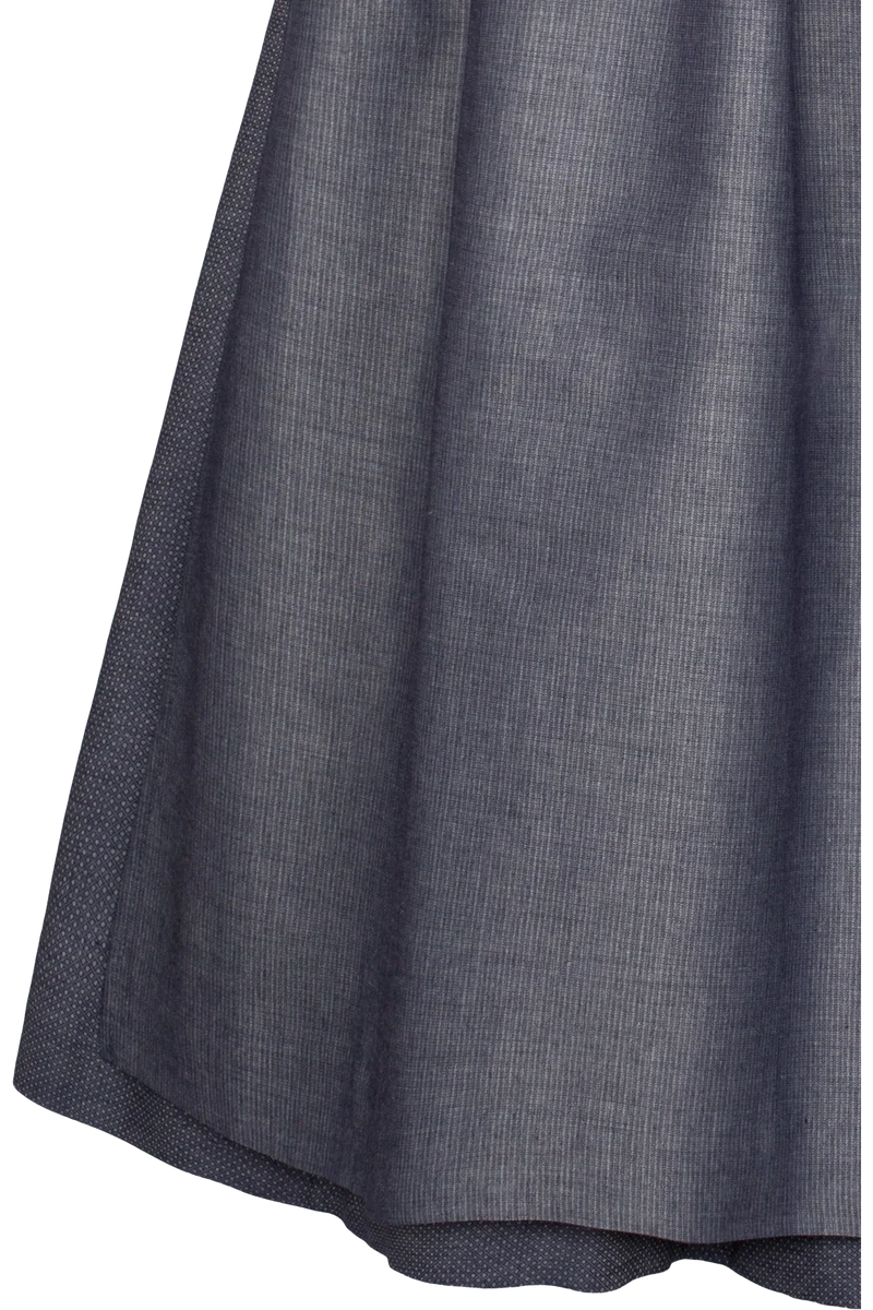 Langes Dirndl im Ton-in-Ton-Look - blau gemustert