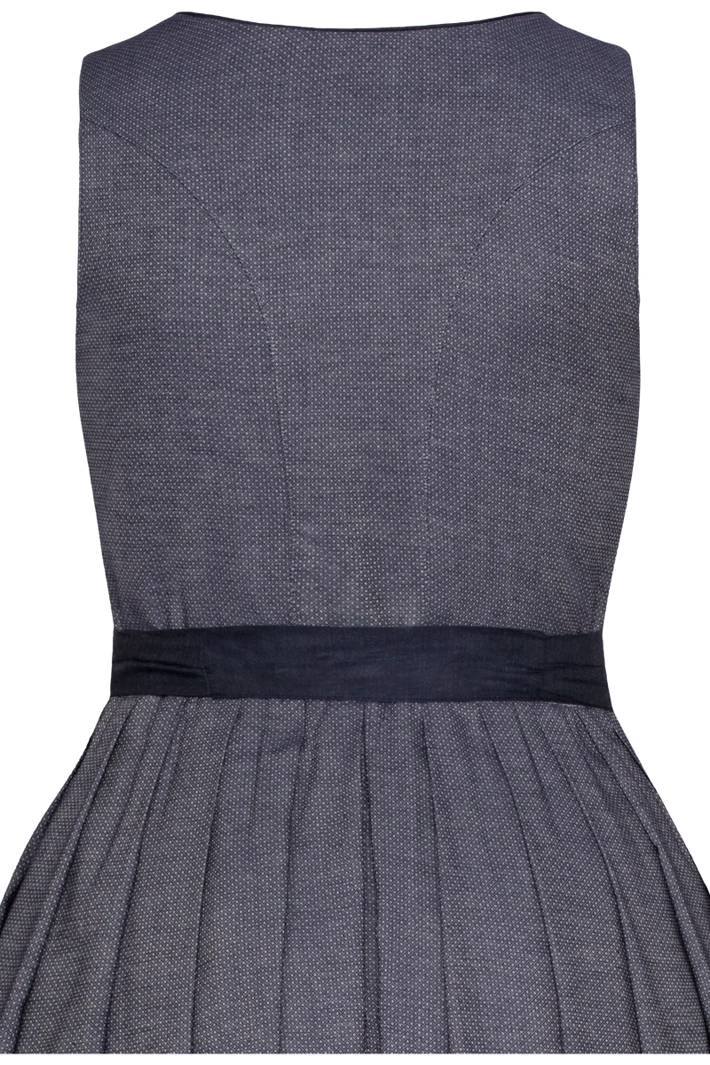 Langes Dirndl im Ton-in-Ton-Look - blau gemustert
