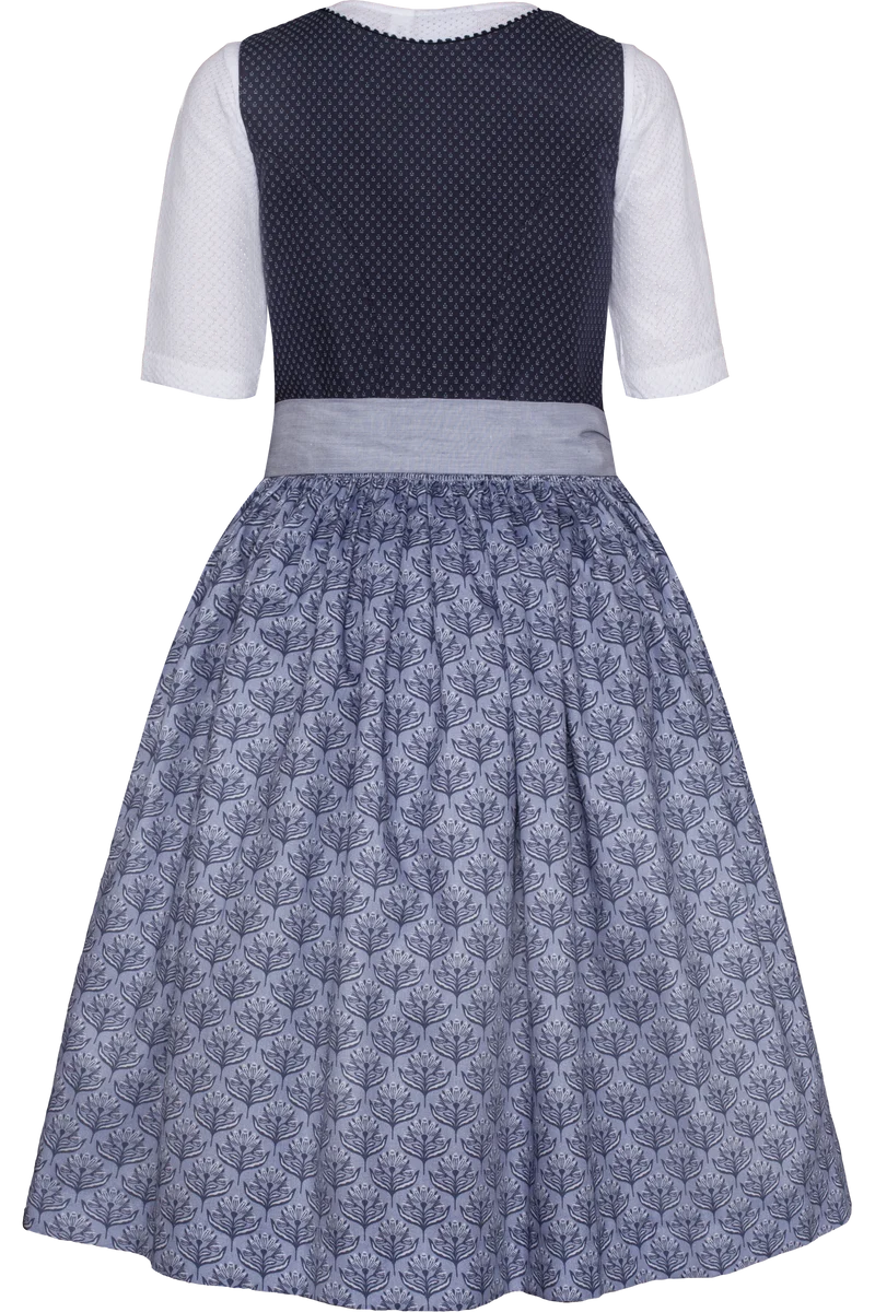 Kinderdirndl aus Baumwolle mit 1/2-Arm Bluse - dunkelblau