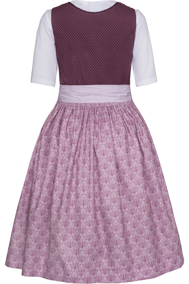 Kinderdirndl aus Baumwolle mit 1/2-Arm Bluse - beere