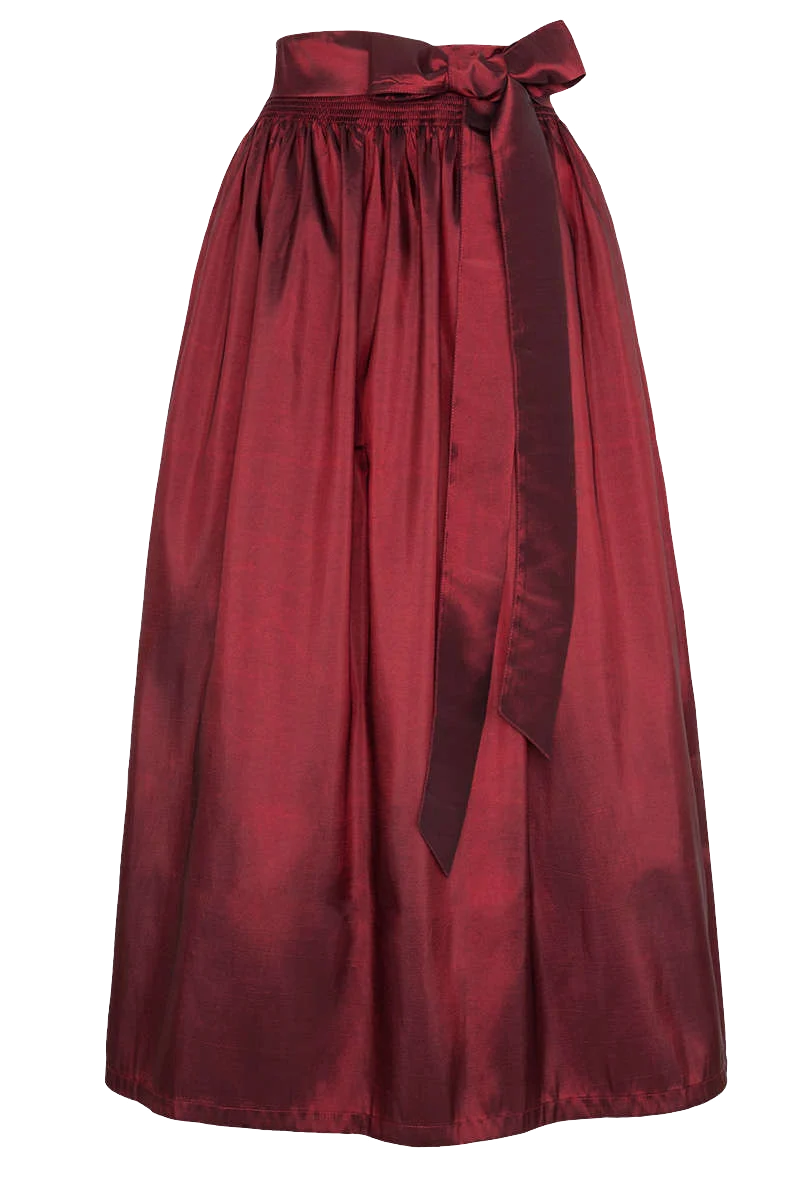 Dirndl Schürze Taft 95cm - bordeaux
