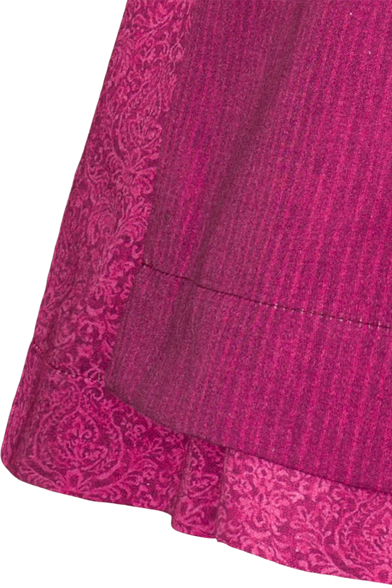 Baumwoll-Kinderdirndl gemustert mit Bluse - pink