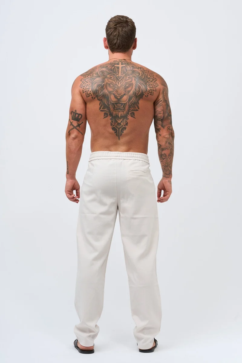 TWIN SET TROUSER - ECRU