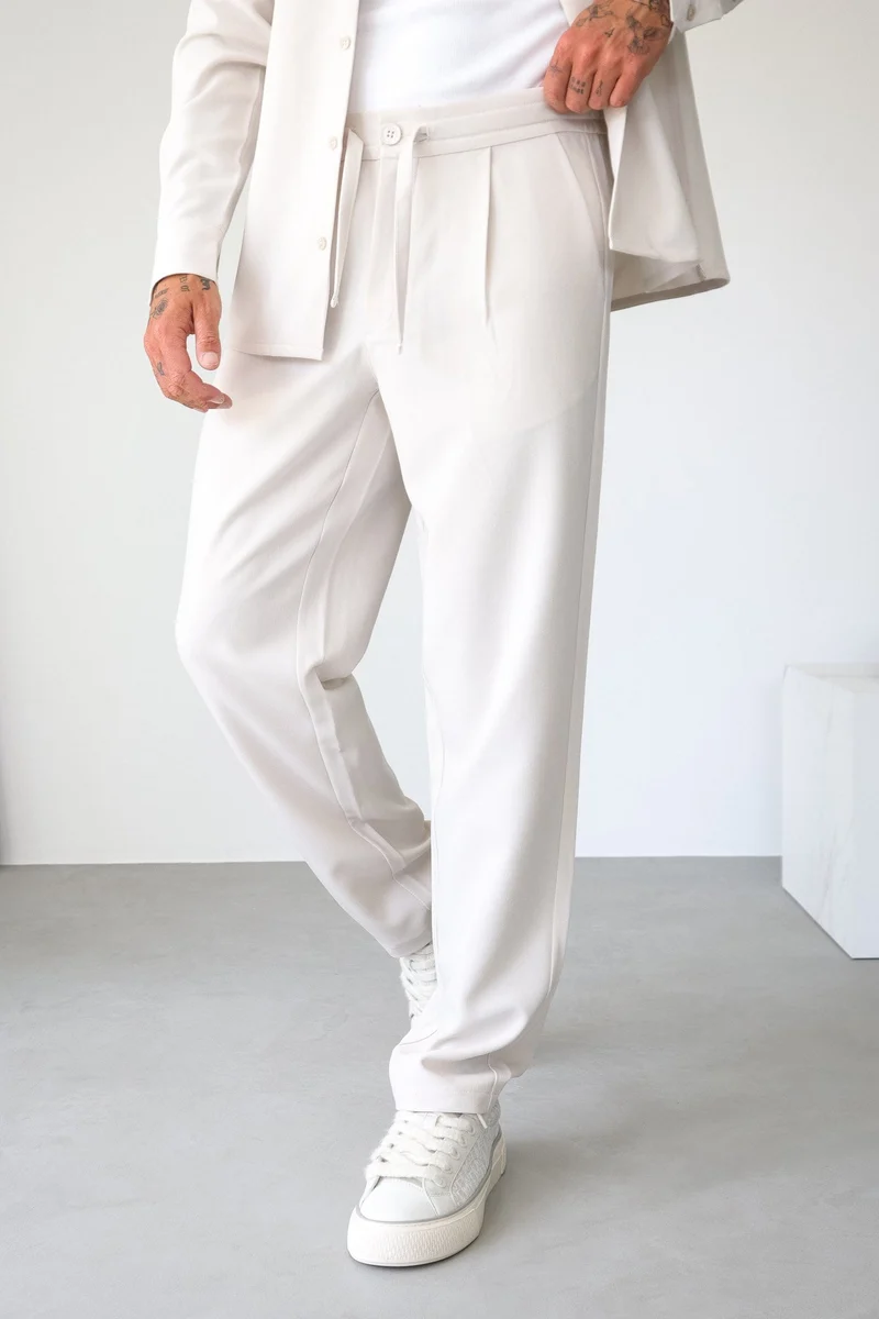 TWIN SET TROUSER - ECRU