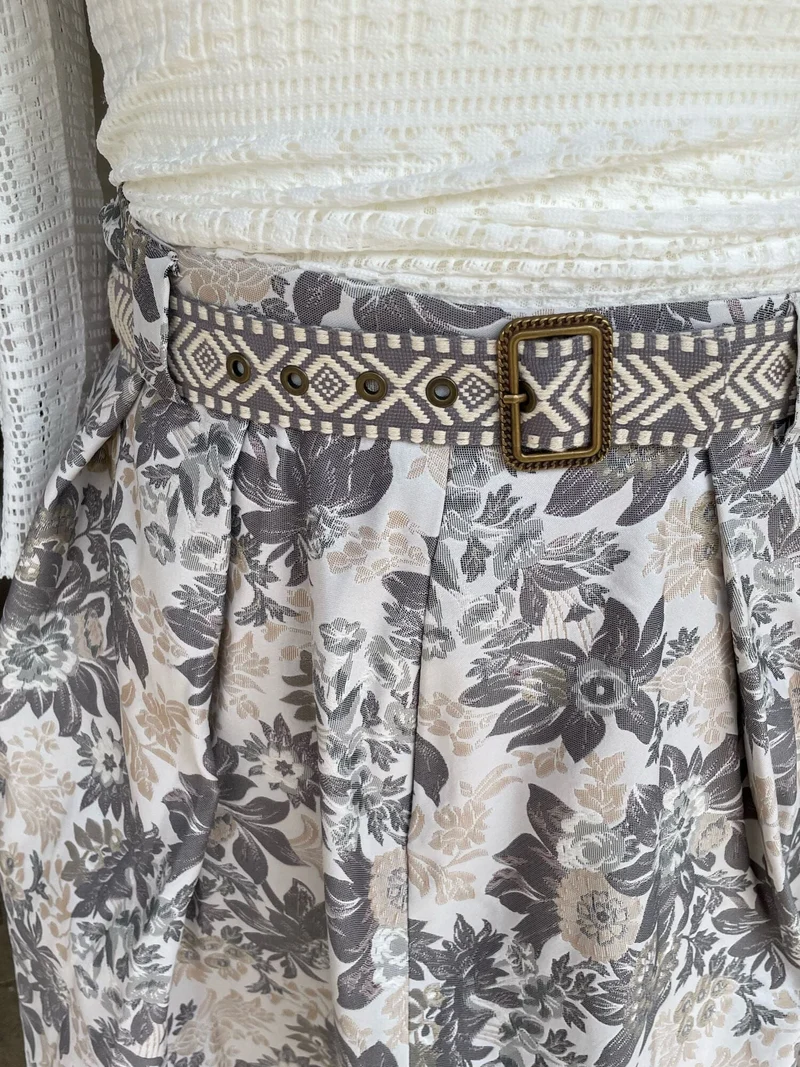 Trachten Rock Midi, Catelyn, silber, grau Krüger Collections 65 cm