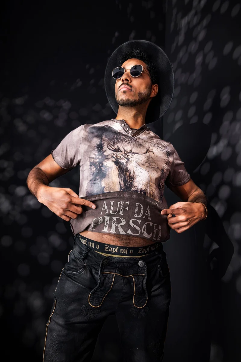 Herrenshirt, Trachten Shirt, HangOwear, Dietrich Hirsch