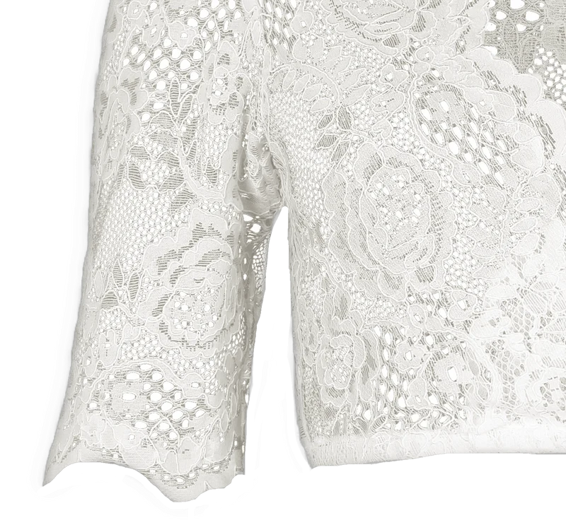 Dirndlbluse Alpenfee, Nalia Spitze, ecru große Größen