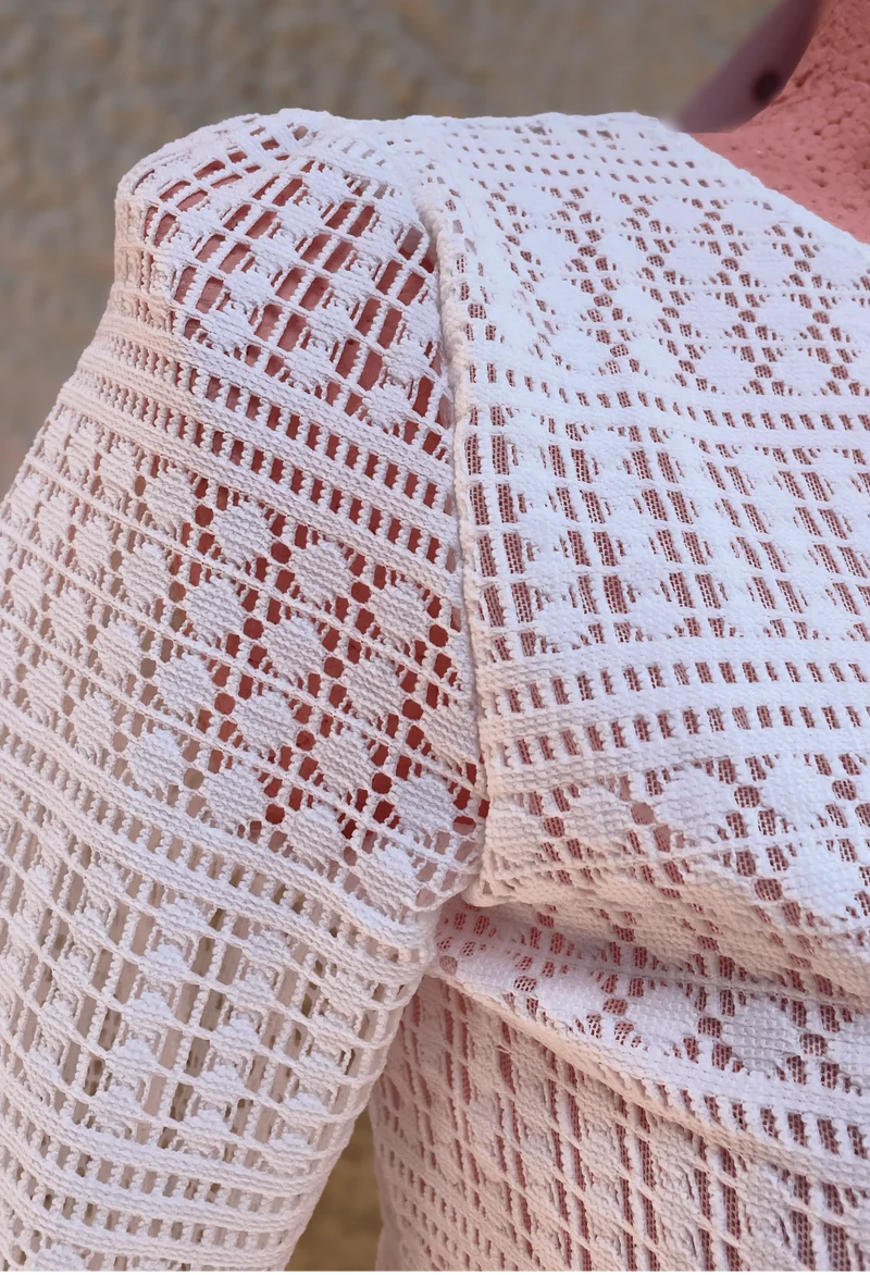 Trachtenbluse Spieth & Wensky Edmea, Spitze, offwhite