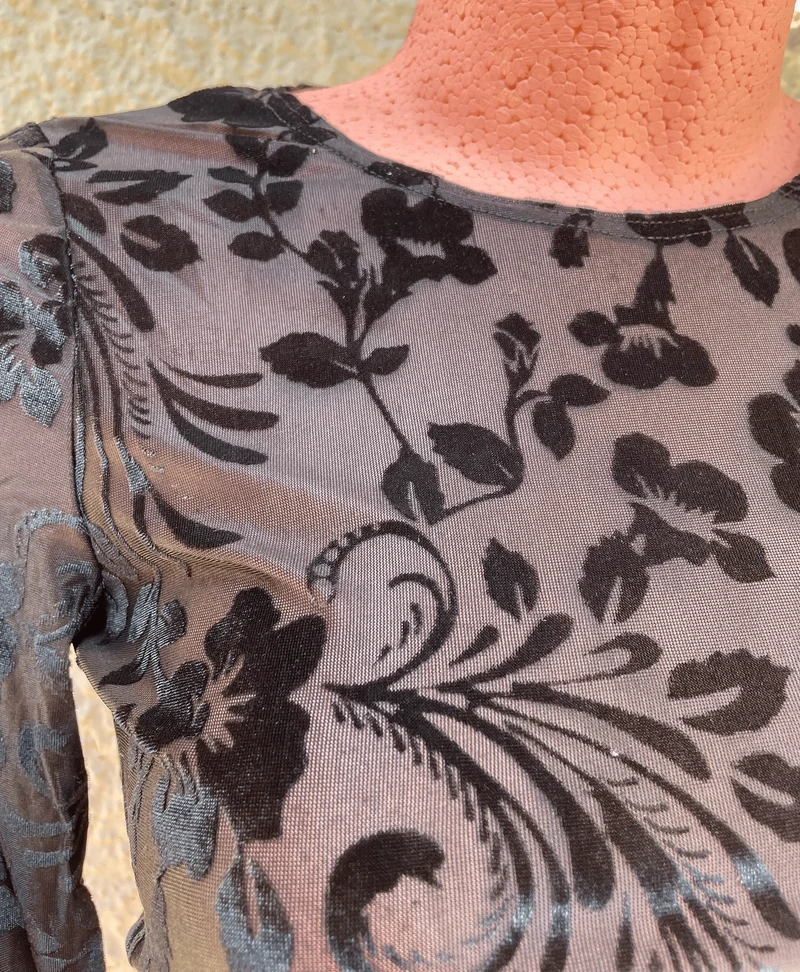Dirndlbluse, Spieth & Wensky Elfenblume, hochgeschlossen, schwarz