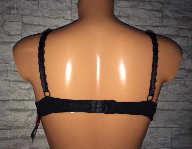Schalen BH, Nina von C., rot, schwarz, Spitze, Push up, 85 B