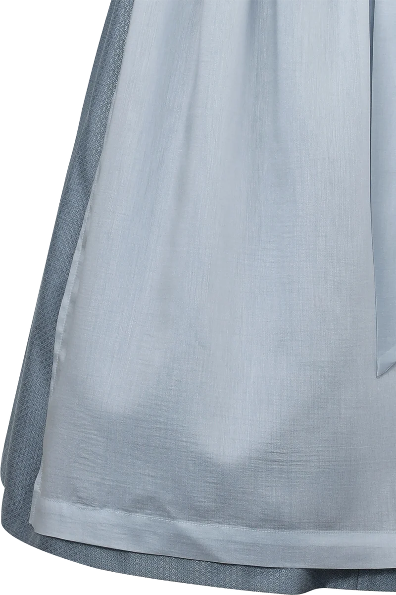 Samtdirndl 70cm mit abnehmbaren Flügelärmeln - himmelblau
