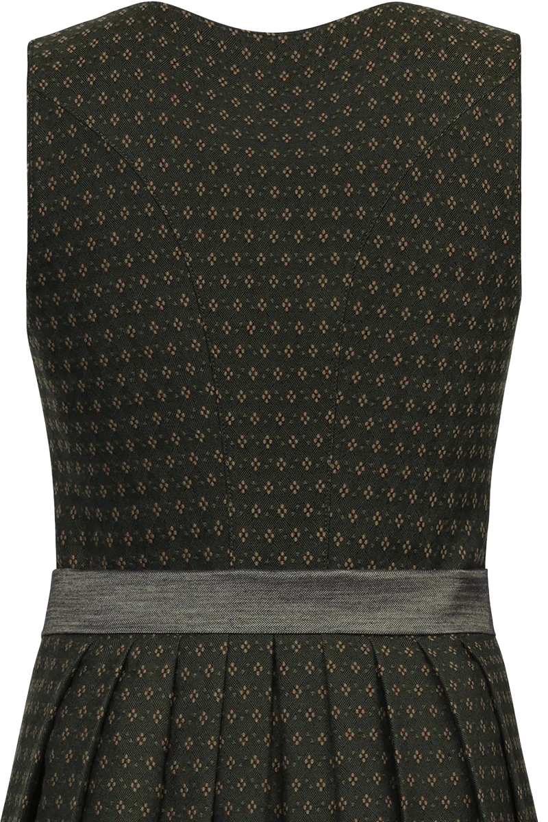 Dirndl in Midilänge 75cm mit Unterrock - tanne