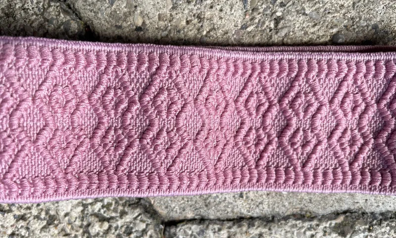 Trachten Stretch Gürtel, rosa silber, 4 cm