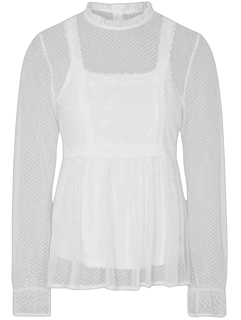 Trachtenbluse, Spieth & Wensky, langarm, Wainya, offwhite