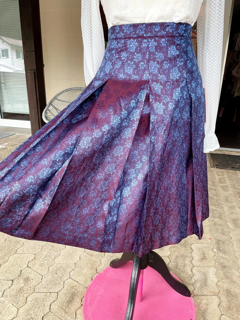 Trachten Rock Midi 60 cm, Wonne blau violet lila, Spieth & Wensky