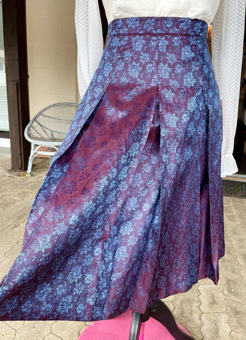 Trachten Rock Midi 60 cm, Wonne blau violet lila, Spieth & Wensky