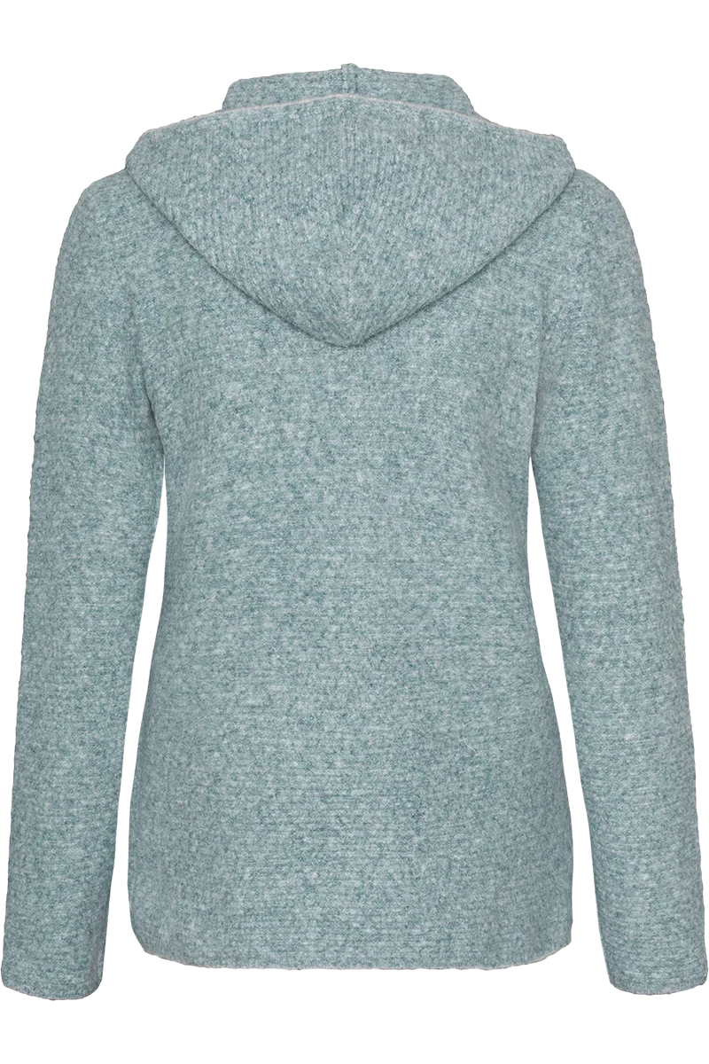 Damen Walk-Srickjacke mit Wolle - türkis