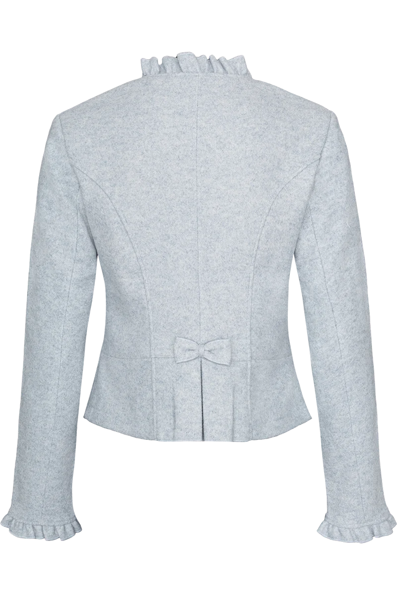 Damen Walkoptik-Blazer mit Schößchenverarbeitung - hellblau