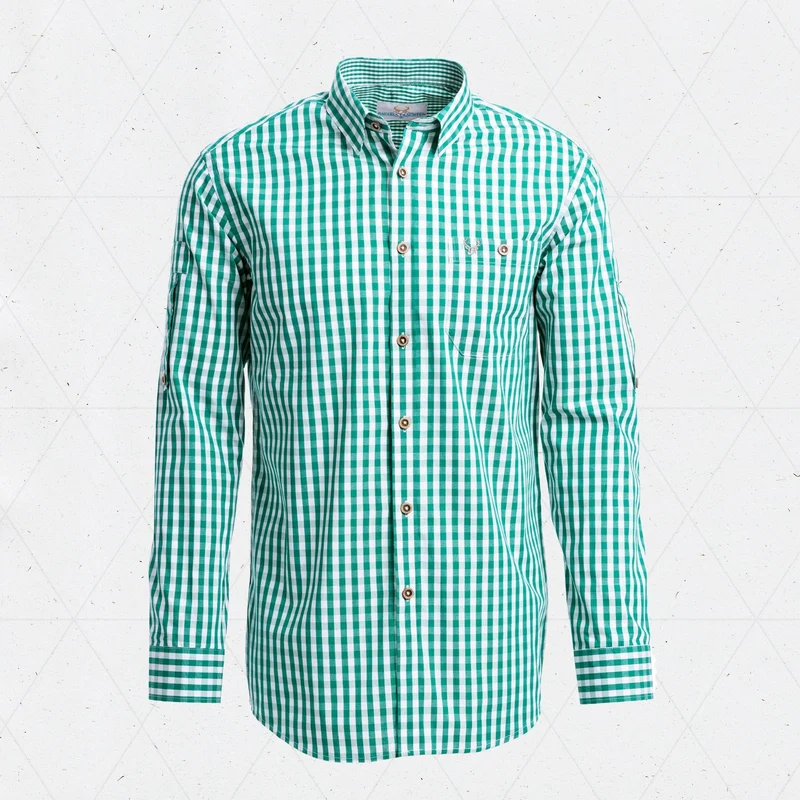 Lederhosen Shirt Classic Checkered Green