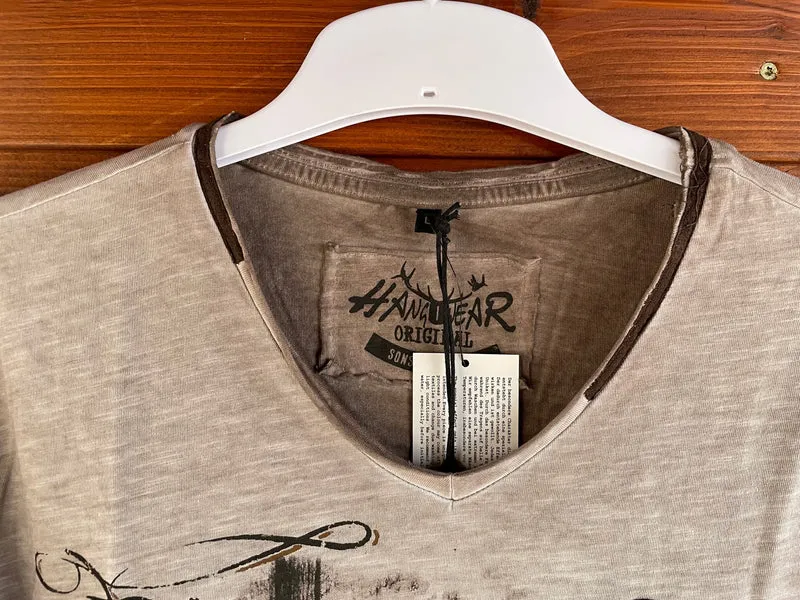 Herrenshirt, Trachten Shirt, HangOwear, Bier versteht, beige
