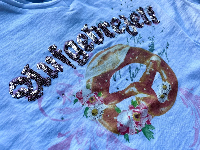 Kinder Madlshirt, HangOwear, Yelly Kids, weiß, Aufgebrezelt, Breze