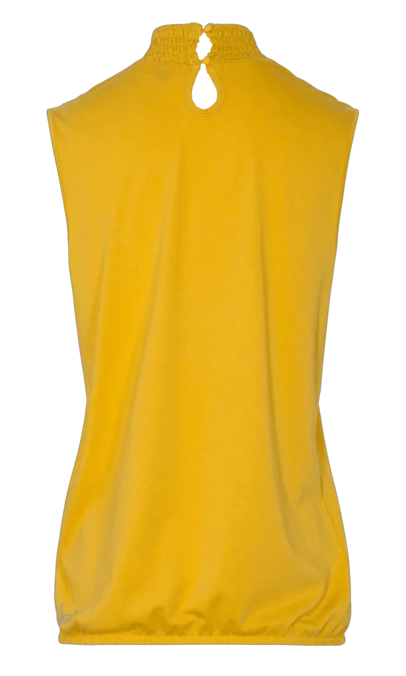 Trachtenshirt, HangOwear, Yonca, Top, gelb, Spitze