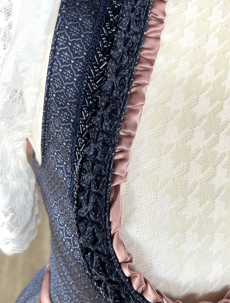 Dirndl Krüger Madl, Tracy, blau rosa, 60 cm, Midi