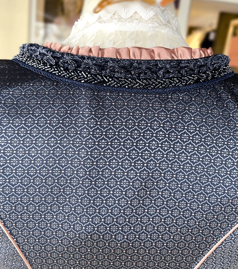 Dirndl Krüger Madl, Tracy, blau rosa, 60 cm, Midi