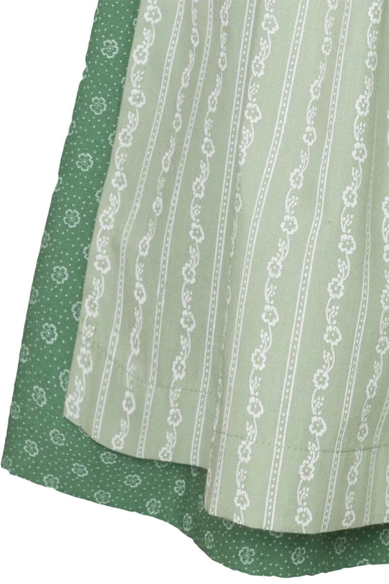 Kinderdirndl aus reiner Baumwolle - lindgrün