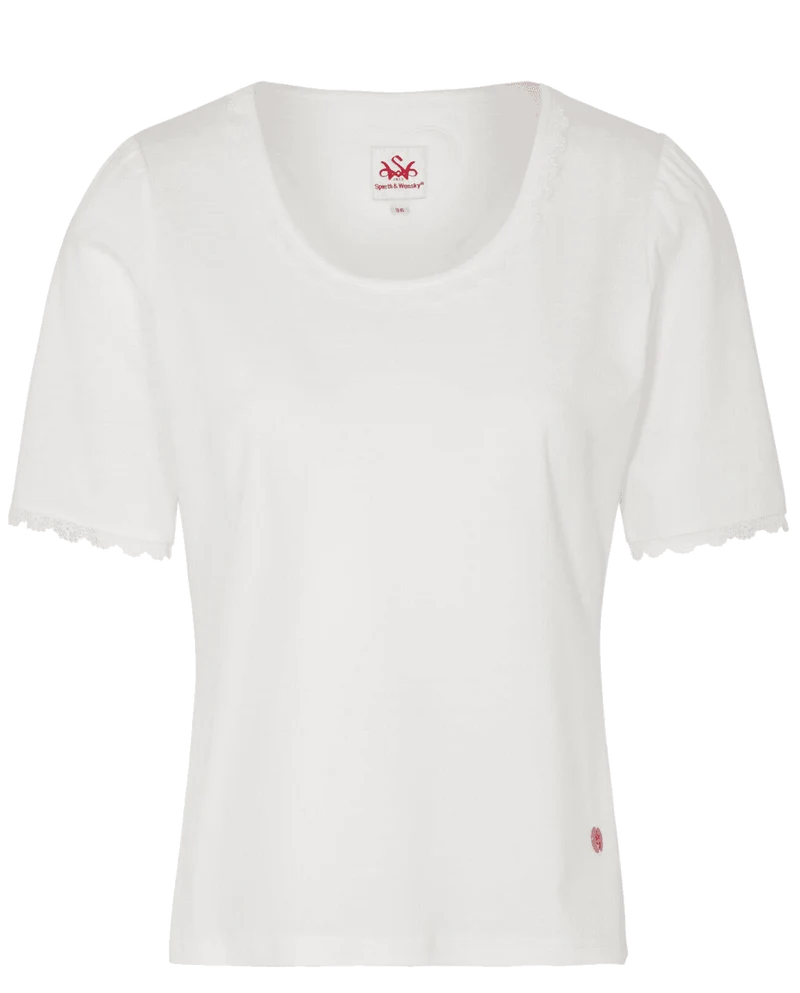 Trachtenshirt, Trachtenbluse, Spieth & Wensky, Wallgau, ecru