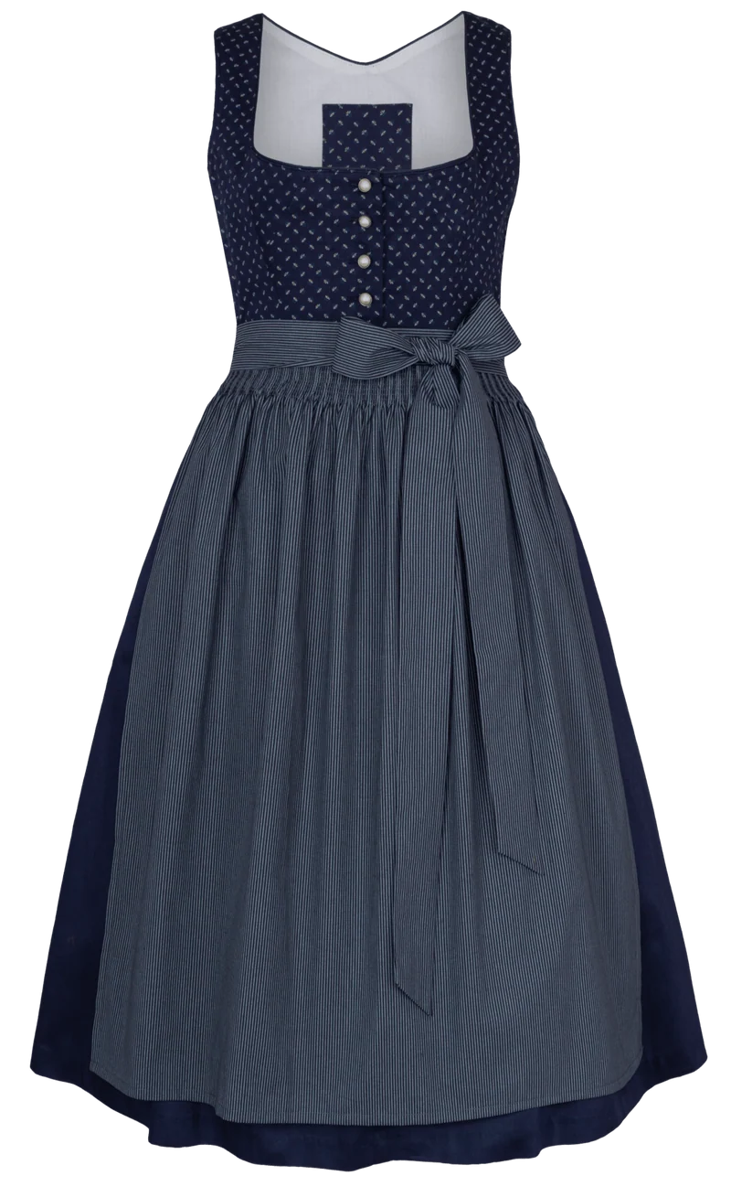 Dirndl Alpenfee, Elisa dunkelblau 70 cm, Große Größen, Gr. 56