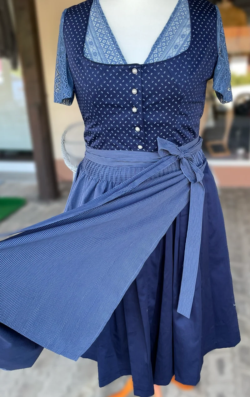 Dirndl Alpenfee, Elisa dunkelblau 70 cm, Große Größen, Gr. 56
