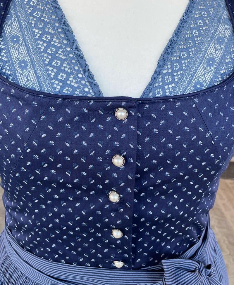 Dirndl Alpenfee, Elisa dunkelblau 70 cm, Große Größen, Gr. 56