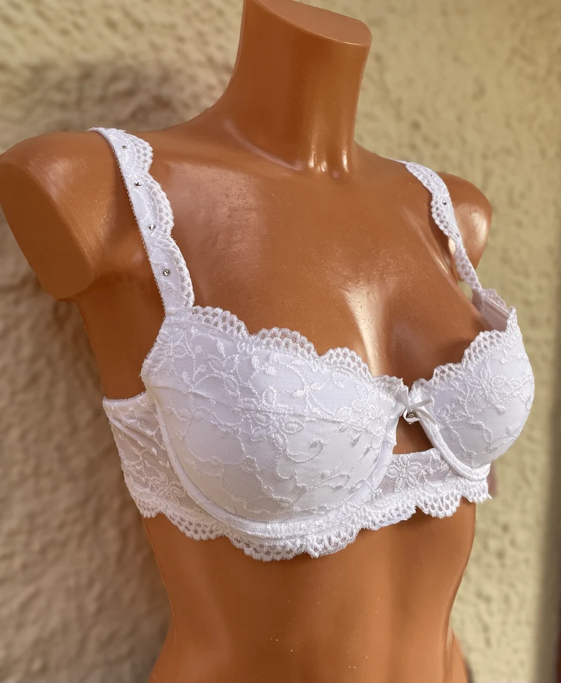 Dirndl BH, Nina von C., weiß, Push up mit Swarovski