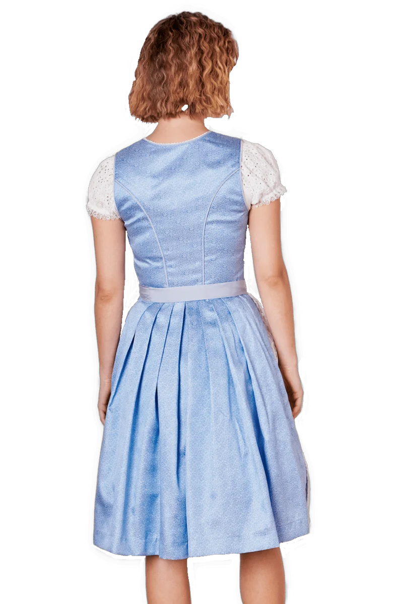 Dirndl Krüger Madl, Shania, blau weiß, 60 cm, Midi