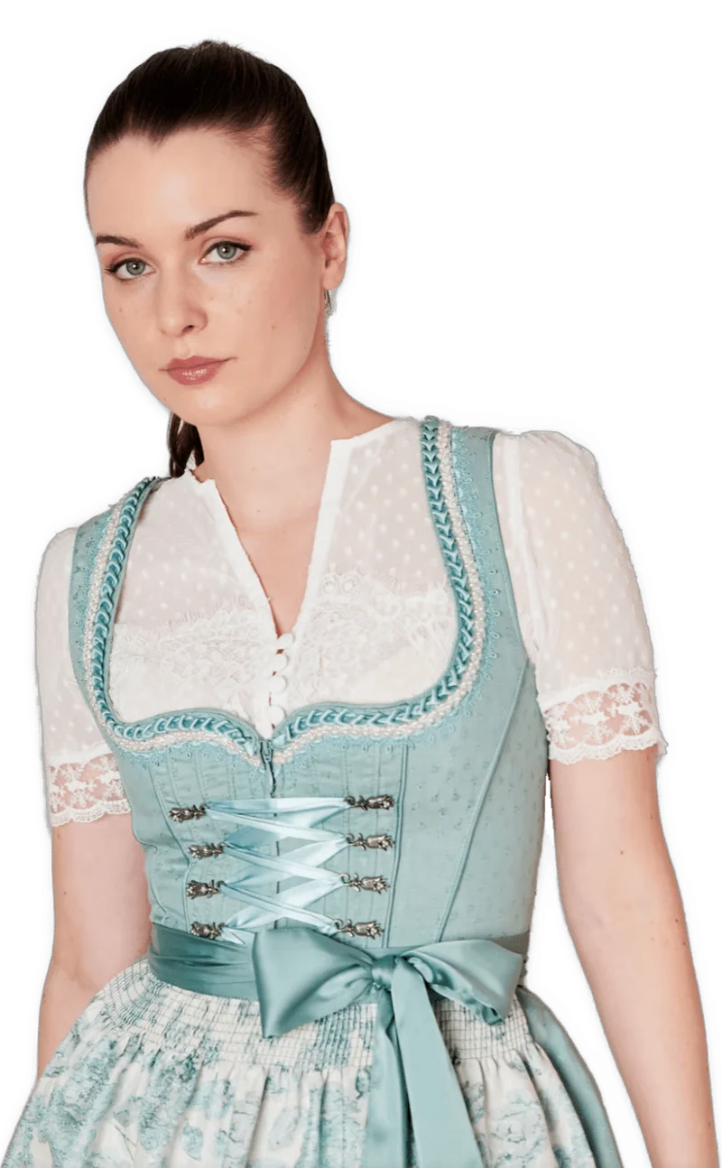 Dirndlbluse Krüger, Marianna, kurzarm, Crop Top, ecru,