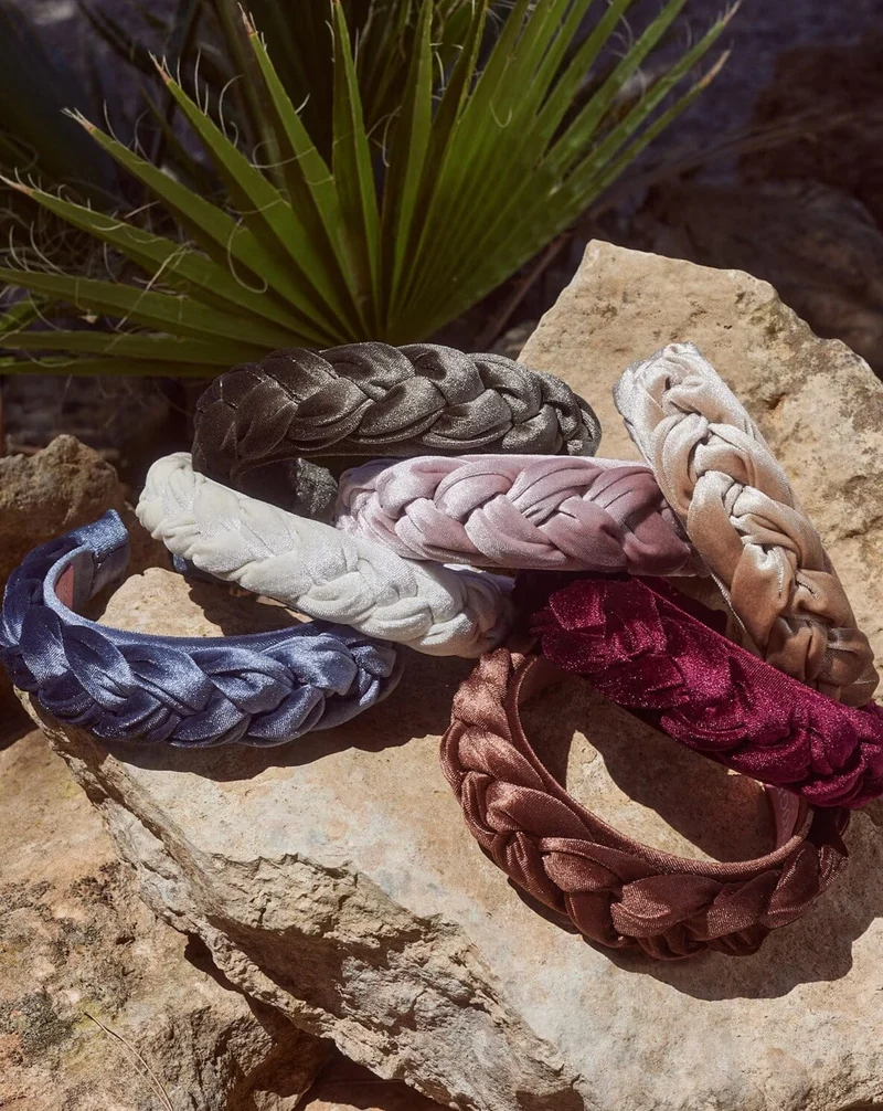 Haarschmuck, Krüger Haarreifen Samt blau, bordeaux, beige, braun, grün, rosa, schwarz
