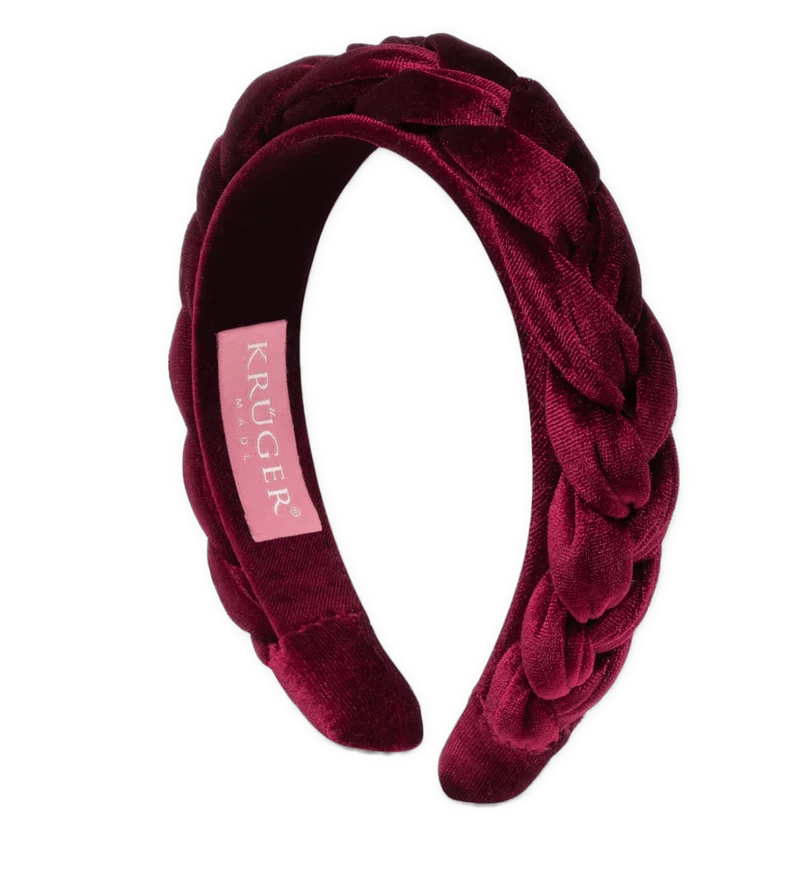 Haarschmuck, Krüger Haarreifen Samt blau, bordeaux, beige, braun, grün, rosa, schwarz