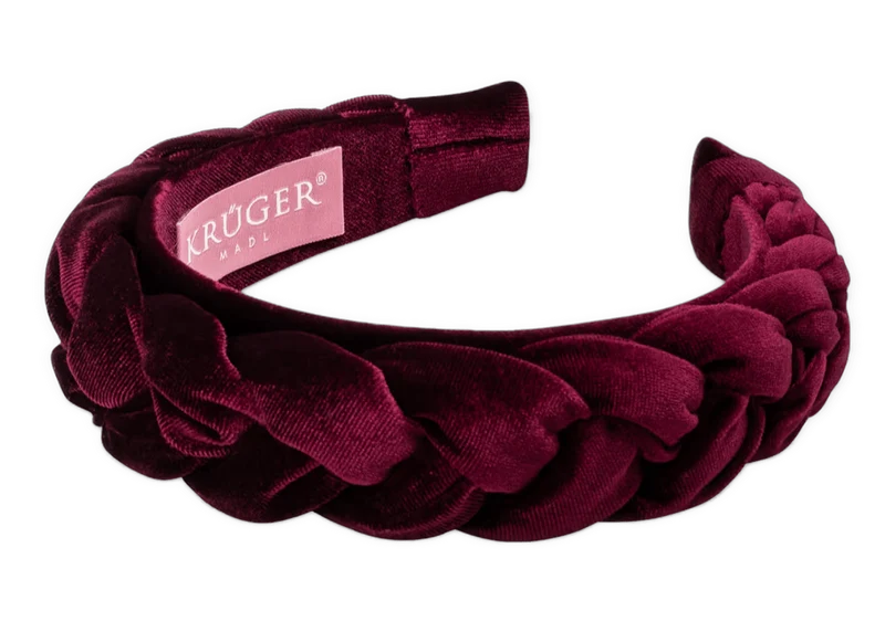 Haarschmuck, Krüger Haarreifen Samt blau, bordeaux, beige, braun, grün, rosa, schwarz
