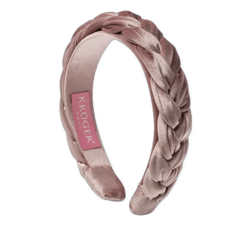 Haarschmuck, Krüger Haarreifen Samt blau, bordeaux, beige, braun, grün, rosa, schwarz