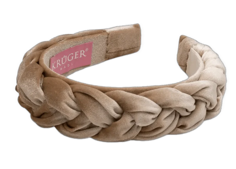 Haarschmuck, Krüger Haarreifen Samt blau, bordeaux, beige, braun, grün, rosa, schwarz