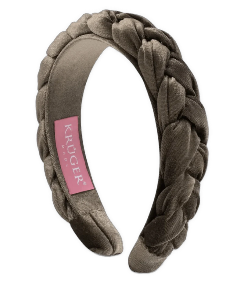 Haarschmuck, Krüger Haarreifen Samt blau, bordeaux, beige, braun, grün, rosa, schwarz