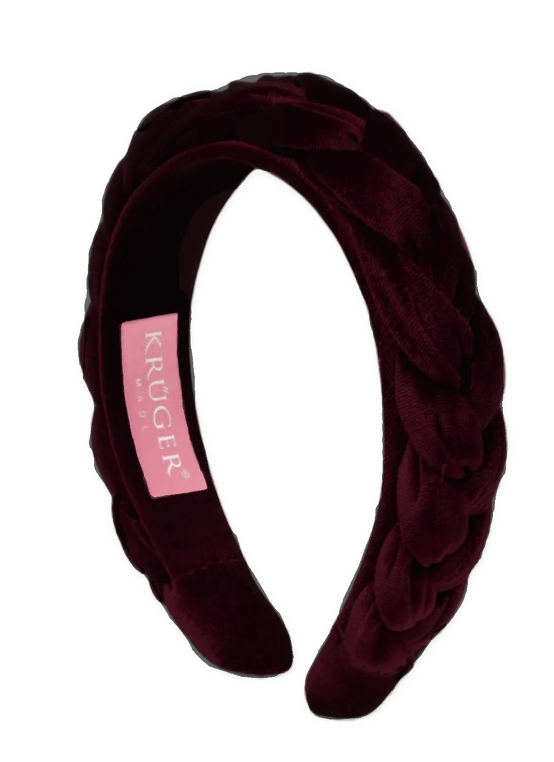 Haarschmuck, Krüger Haarreifen Samt blau, bordeaux, beige, braun, grün, rosa, schwarz
