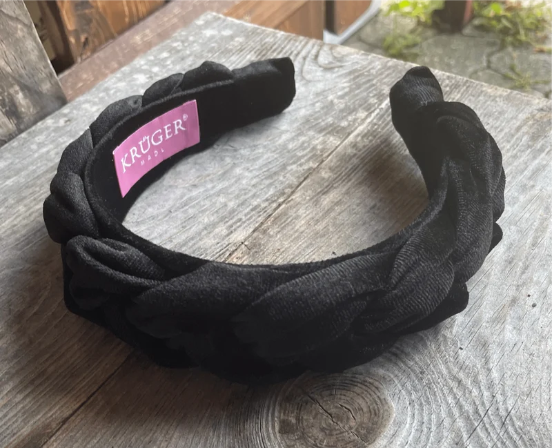 Haarschmuck, Krüger Haarreifen Samt blau, bordeaux, beige, braun, grün, rosa, schwarz