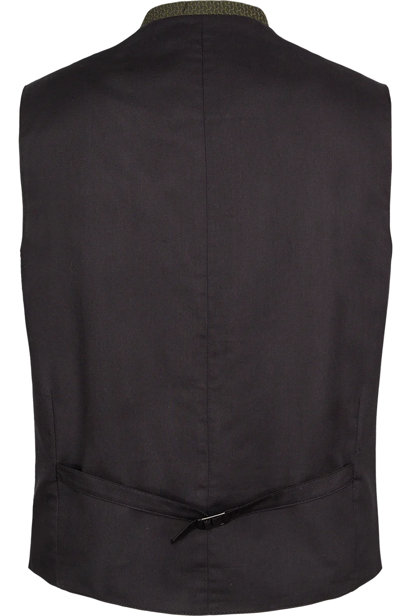 Herren Trachtenweste gemustert Slim Fit - grün gemustert