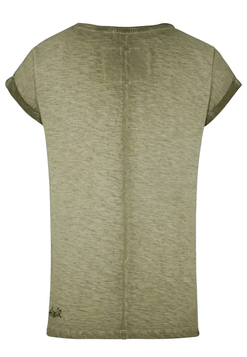 Trachtenshirt, HangOwear, Yola, oliv grün, Gr. L (40/42)