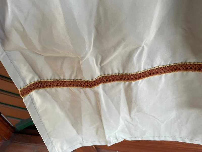 Dirndlschürze, Schürze, hellgrau braun für 90er, Gr. 2