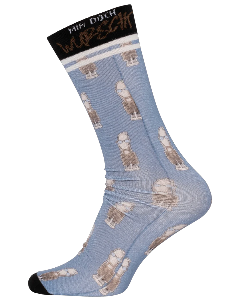 Socken, Trachtensocken Hangowear, Homer, blau, Weißwurst
